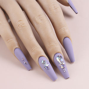 <span class=keywords><strong>Uñas</strong></span> <span class=keywords><strong>postizas</strong></span> ombré, último accesorio para <span class=keywords><strong>uñas</strong></span> <span class=keywords><strong>postizas</strong></span> en forma <span class=keywords><strong>de</strong></span> ataúd y diamante <span class=keywords><strong>de</strong></span> longitud media, <span class=keywords><strong>2022</strong></span>, 24 unidades - Product Image 5