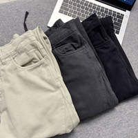 Pantalon décontracté pour homme Stone Patch Badge Wide Barrel Leg Island