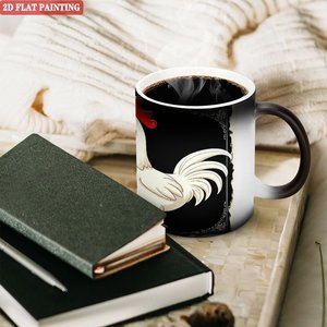 Frosted Black 11oz <b>Ceramic</b> <b>Mug</b> Heat Activated Color Changing Cup Sublimation Printing Factory Special - Product Image 3