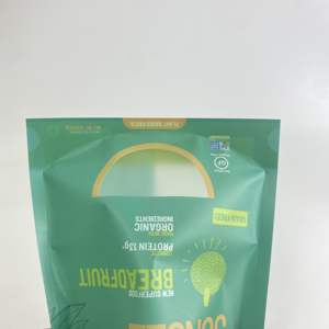 Pochette à fermeture éclair transparente givrée imprimée sur mesure, refermable, de qualité alimentaire, pour l'emballage de collations, de chocolat et de noix - Product Image 5