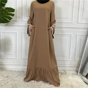 2023 wanita lengan panjang profesional gaun Muslim wanita Madinah sutra dubai abaya