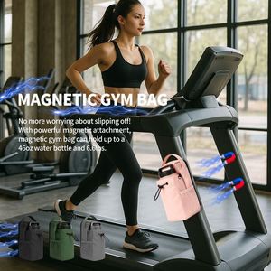 Magnetic Gym <b>Bag</b> Water Bottle <b>Carrier</b> Holder With Shoulder Fitness Mobile Phone <b>Storage</b> <b>Bag</b> Wear-Resistant Gym <b>Bag</b> Convenient - Product Image 3