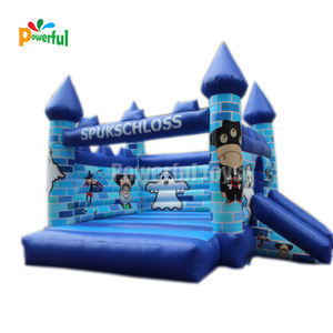 Jeux gonflable gonflable pour enfants, terrain de jeux bleu, château gonflable, maison pour Halloween - Product Image 3