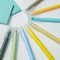 Surligneurs et stylos sans saignement, lot de 14 surligneurs en gel aux couleurs assorties, marqueurs mignons, fournitures scolaires et accessoires
