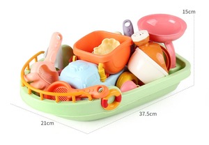 ชุดของเล่นอาบน้ำปลอดภัยรักษ์โลกสำหรับเด็ก ฤดูร้อน ปี 2024 ชุดแม่พิมพ์ทราย ชุดเครื่องมือพลั่วชายหาด ของเล่นทรายสำหรับเดินทางกลางแจ้ง 15 ชิ้น - Product Image 3