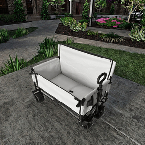Portable Multifunctional Folding Metal Four-Wheel <strong>Trolley</strong> Camping Outdoor Reclining Sofa Seat Children Foldable Shopping <strong>Cart</strong> - Product Image 3