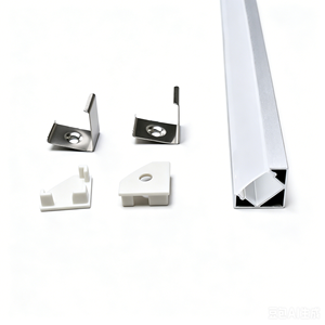Profilo LED da incasso 18x18mm per striscia LED, Dissipatore di calore in alluminio per illuminazione a soffitto - Product Image 1