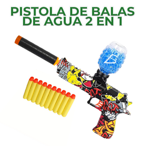 Jouet pistolet à balles d'hydrogel 2 en 1 avec balles de gel bleues et fléchettes jaunes pour jeux en plein air - Product Image 5
