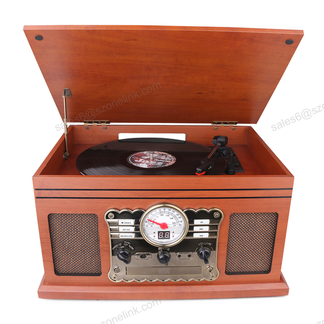 Stereo Sound High Quality Antique Gramophone with Black Base for Home Decoration Collectible Musical Gramophone