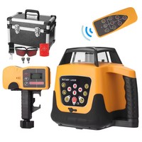 Niveau Laser Automatique d'Extérieur Faisceau Rouge Autonivelant 500 m, Ensemble Outil Professionnel avec Trépied