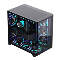 ALSEYE High Quality Computer Case Ocean-9-B Black Color PC Case With Glass Window