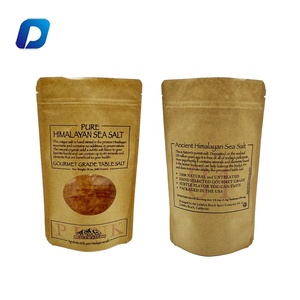 Doypack Túi Đứng Đựng Giấy Kraft Màu Nâu Trắng Có Khóa Kéo Túi Đựng Thực Phẩm Có Cửa Sổ - Product Image 5