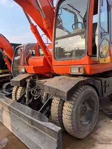 Excavadora de Ruedas Usada Doosan DH150 150W-7 de 15 Toneladas, Corea del Sur, con Motor, Bomba y Cucharón de 1.38m, Potencia de 75KW - Product Image 2