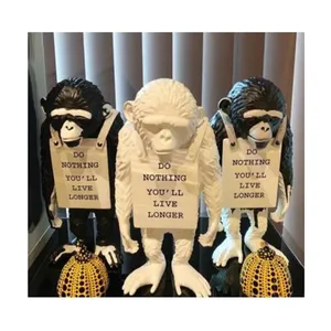 Figura Decorativa de Mono de Banksy, Disponible <span class=keywords><strong>en</strong></span> Fábrica, Muñeco de Banksy Medicom, Rey <span class=keywords><strong>Kong</strong></span> - Product Image 1