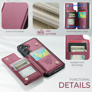 Étuis de téléphone portable 2025 pour <span class=keywords><strong>Samsung</strong></span> Galaxy S24 ultra, étui pour <span class=keywords><strong>Magsafe</strong></span>, portefeuille en cuir, anti-choc, étui RFID pour <span class=keywords><strong>Samsung</strong></span> S25 Edge - Product Image 5