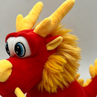 Peluche Dragon Style Chinois, Modèle Homme & Femme, Ornement de Bureau, Cadeau Souvenir du Nouvel An