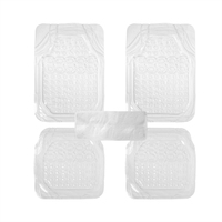 Rutschfeste 5-teilige Transparente PVC-Autofußmatten 15mm Dick Ganzjahres-Universalpassform Innenausstattung Auto-Zubehör