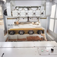 Routeur et tour CNC à 5 axes Mustang MT1228-4 à têtes multiples avec 8 broches et moteur haute puissance pour l'usine de chaises
