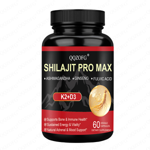 Venta caliente Shilajit Capsule Pro <span class=keywords><strong>Max</strong></span> Plus D3 K2 Ashwagandha Ginseng Fulvic Acid Energía sostenida y vitalidad 60 unidades - Product Image 1