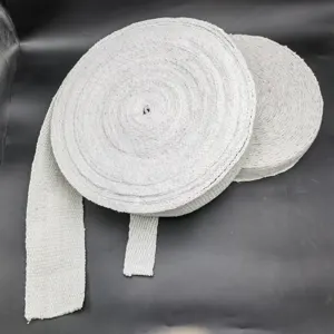 Cinta de fibra cerámica aislante resistente al calor de alta calidad para horno, tubo de escape, chimenea, tubo de alta temperatura