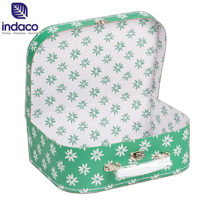 Wholesale New Born Baby Paper <b>Suitcase</b> <b>Stitch</b> Finish Cardboard <b>Suitcase</b> Boxes 3 Sets for Children - Product Image 2