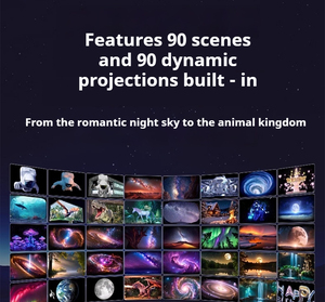 Lámpara de proyección 3D de ojo desnudo, lámpara de cielo estrellado, ángulo ajustable, proyector de círculo grande, proyección dinámica de ensueño para niños - Product Image 4