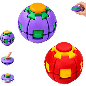 Balle anti-stress à pression et rotation, Spinner mécanique 3D à noyau hélicoïdal, Jouet de bureau haute vitesse à commande tactile unique pour l'anxiété - Product Image 1