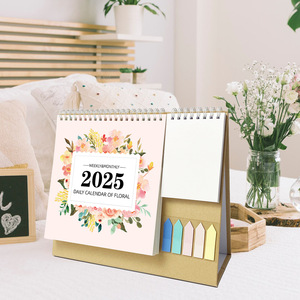 2025 yeni özel masa takvimi ayakta çevirme masası günlük takvim lüks takvim hediye ev ofis için yapışkan notlar ile - Product Image 1