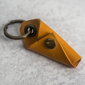 Phong Cách Mới Bán Buôn Kim Loại Keyring Charm Key Bọc Da Chính Hãng Keychain - Product Image 5