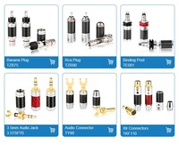 RASANTEK Connecteur XLR canon mâle 3 broches plaqué or 24K noir rouge givré pour haut-parleur audio