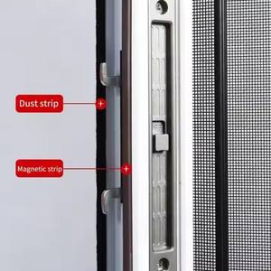 Porte pliante de cuisine en accordéon extérieur en verre et aluminium au design moderne pour <span class=keywords><strong>véranda</strong></span>, filet d'écran en acier inoxydable - Product Image 3