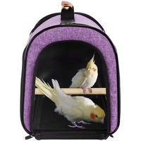 Sac de transport respirant pour perroquet, sac fourre-tout portable pour cage à oiseaux pour les voyages en avion avec animaux de compagnie