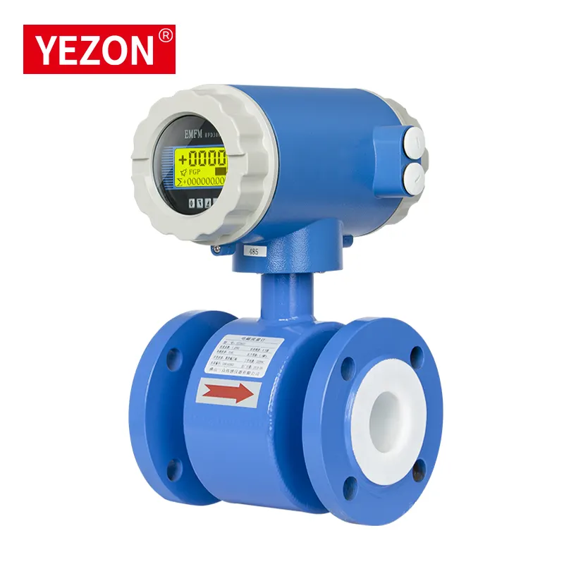 YEZON PL111 elektromanyetik entegre PTFE süt sıvı akış ölçer üretici DN25 DN50 elektromanyetik debimetre