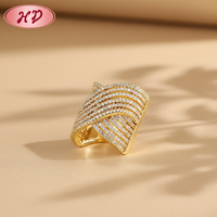 Nouvelle Bague de Mariage Indienne Jodha Akbar en Or, Dernier Design TDW pour Femme