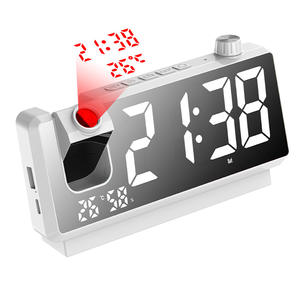 Horloge de table numérique personnalisée en gros avec rétroéclairage LED, alarme, affichage du thermomètre et fonction radio, en stock - Product Image 5