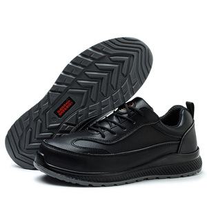 Safety Shoes Men Steel Toe Low Top Waterproof Work Shoes Non Slip Impact Resistant Puncture Resistant Fleece Lined Warm - Product Image 1