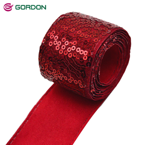 Gordon Ruy Băng Sáng Bóng 3 Inch 75Mm Long Lanh Nhỏ Sequin Nhung Ribbon Cho Cô Gái Tóc Cung Headband Trang Trí May Mặc - Product Image 6