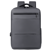 Mochila Impermeable para Portátil, Unisex, Ligera, Duradera, Práctica, de Tela PU con Puerto USB para Negocios, Oficina y Uso Diario