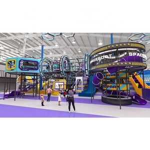 <span class=keywords><strong>Parque</strong></span> de Trampolines Qiaoqiao de 4900 Metros Cuadrados, Negocio de <span class=keywords><strong>Parque</strong></span> Infantil Interior, Diseño Moderno, Instalaciones de <span class=keywords><strong>Parque</strong></span> de Atracciones, Toboganes - Product Image 1