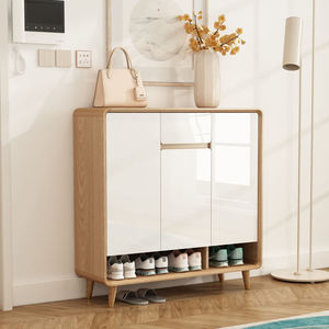 ตู้เก็บรองเท้าแบบมีบานประตู 6 ชั้น ตู้เก็บรองเท้าทางเข้าบ้าน ตู้เก็บรองเท้าไม้สไตล์โมเดิร์น - Product Image 4