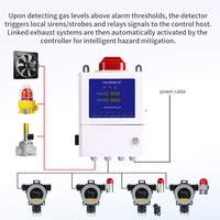 Detektor Kebocoran Karbon Dioksida Pabrik RTTPP LEL Sensor CO2 Detektor Gas Tetap dengan RS485