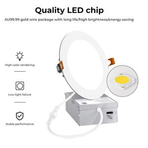 <span class=keywords><strong>Plafonnier</strong></span> encastré commercial personnalisable rond ou carré à LED dimmable pour intérieur, maison ou bureau - Product Image 2