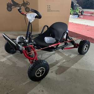 <span class=keywords><strong>Karting</strong></span> <span class=keywords><strong>tout</strong></span>-<span class=keywords><strong>terrain</strong></span> à moteur essence 2 temps 90CC pour une conduite palpitante en plein air, idéal pour l'aventure - Product Image 3