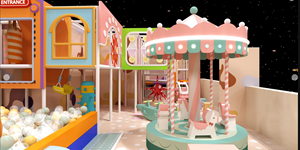 INDOOR PLAYGROUND USA LLC Estructura de Juego Interior de Plástico en Colores Pastel, Equipo de Juegos Comercial para Niños - Product Image 3
