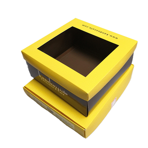 Boîtes d'emballage rectangulaires recyclables pour desserts, forme <span class=keywords><strong>livre</strong></span> avec fenêtre, poignée, lamination brillante, pour <span class=keywords><strong>pâtisserie</strong></span>, gâteaux au fromage, boulangerie - Product Image 4