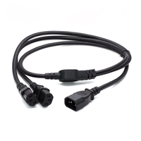 Câble C14 connecteur femelle prise Iec c13 mâle alimentation C13 à C14 rallonge 2 en 1 broche câble prise cordon pour ordinateur