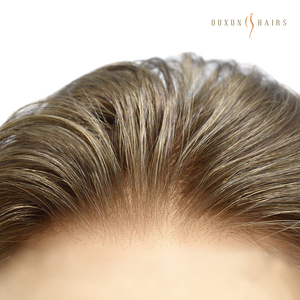 Système de remplacement capillaire pour hommes Q6, base en dentelle française fine, 100% cheveux humains Remy indiens bouclés, postiches de 6 pouces - Product Image 3