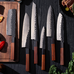Juego de 6 Cuchillos de <span class=keywords><strong>Cocina</strong></span> de Acero Inoxidable San Mai con Mango Octagonal de Madera Dura Clásica - Product Image 1