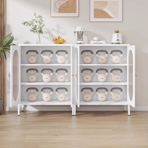 Iron Sideboard Living Room Cabinet 900mm High 2 Compartments <b>Storage</b> Display Unit For Home Kitchen Dining Space - Product Image 1