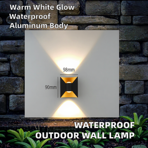 Lampe murale extérieure en alliage d'aluminium étanche pour la décoration de jardin et de cour, éclairage extérieur à montage en surface - Product Image 2